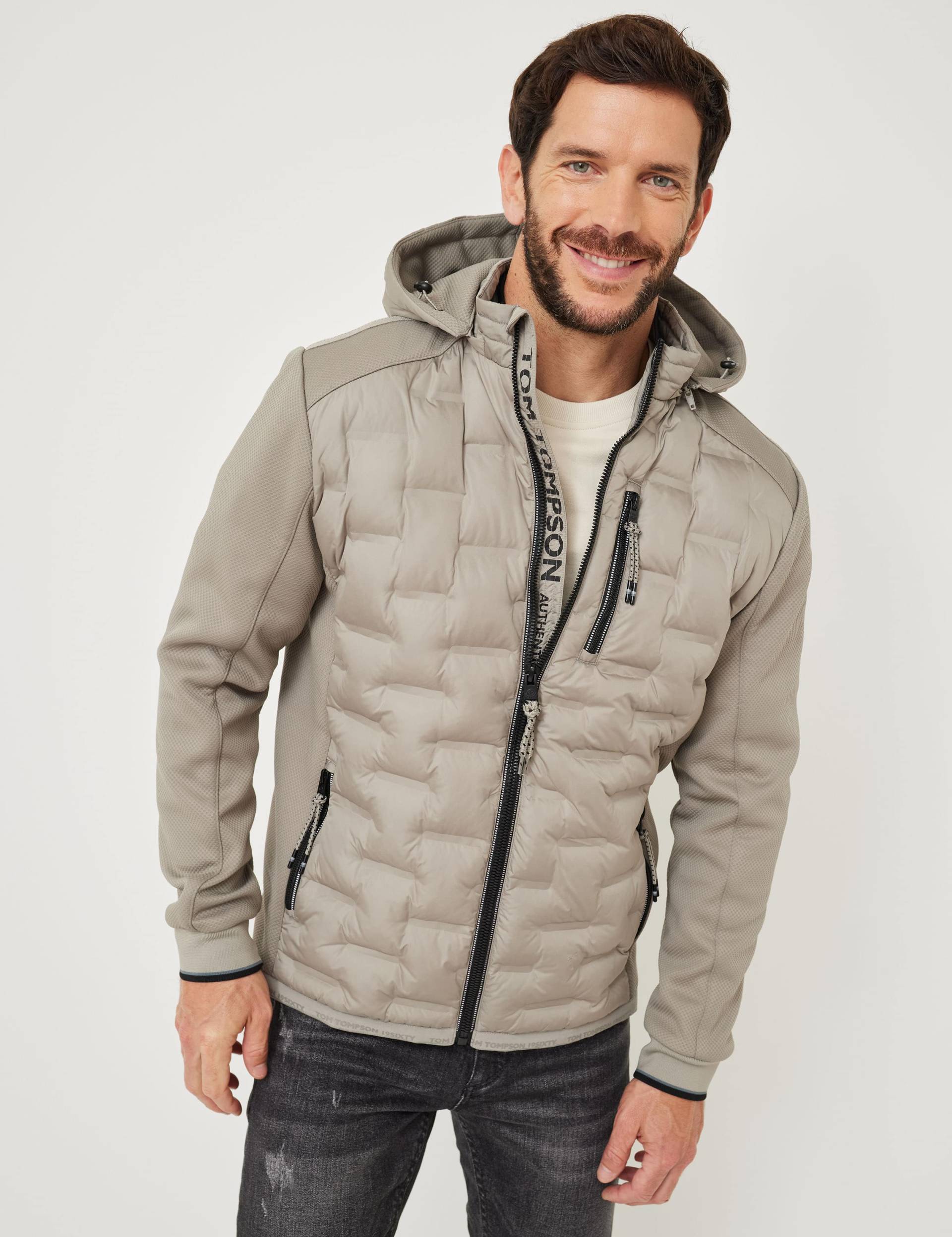 Wattierte Steppjacke im Materialmix von Jeans Fritz