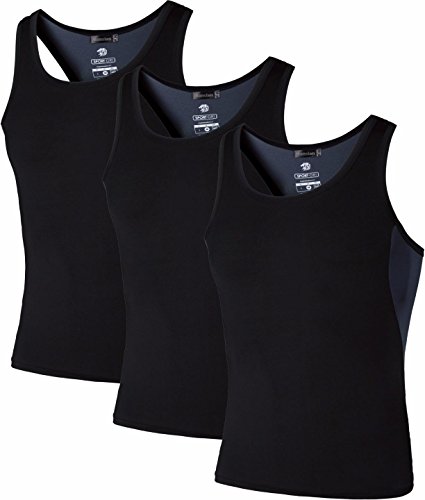 jeansian Herren Sportswear 3 Packs Sport Compression Tank Tops Vests Shirt LSL203 PackA M von jeansian