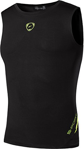 jeansian Herren Sportswear Sleeveless Sports Tank Tops LSL208 Black S von jeansian