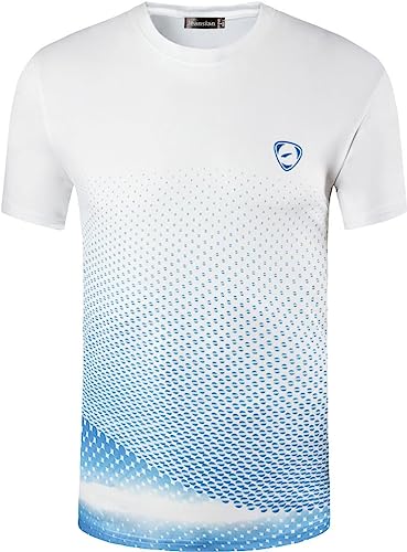 jeansian Herren Sportswear Short Sleeve T-Shirt LSL225_WhiteBlue M von jeansian