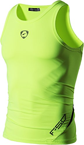 jeansian Herren Sportswear Sleeveless T-Shirt LSL3306 GreenYellow XXL von jeansian