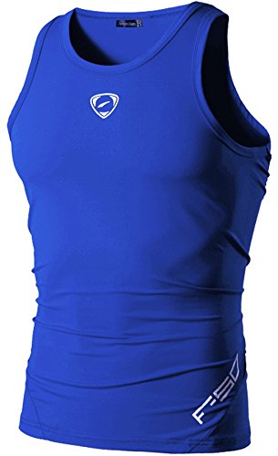 jeansian Herren Sportswear Sleeveless T-Shirt LSL3306 Oceanblue XXL von jeansian