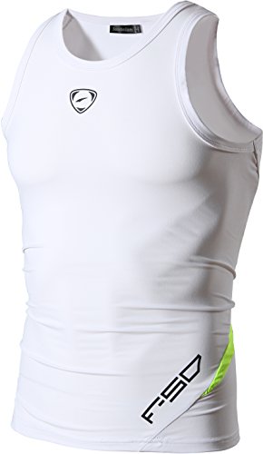 jeansian Herren Sportswear Sleeveless Sports Tank Tops LSL3306 White M von jeansian