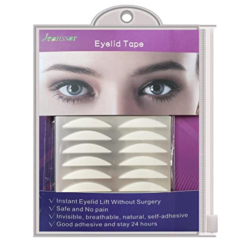 320PCS 4MM Eyelid Tapes Sticker, Unsichtbare Eyelid Lift Strips Beauty Tools für schlaffe, hängende, hängende Augenlider, Selbstklebende Augenlidkorrekturstreifen, halten 24 Stunden von Jeanssar