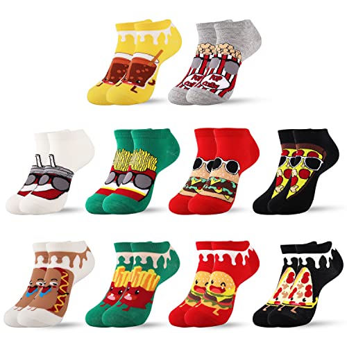 Jeasona 10 Paare Sneaker Socken Herren 43-46 Baumwolle Bunt Lustige Kurze Lässig Ausgefallene Witzig von Jeasona