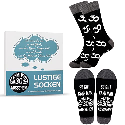 Jeasona 30. Geburtstag Socken Herren 43-46 30 Geburtstag Männer Geschenk Lustig 30. Geburtstag Männer Geschenk Lustige Geschenke zum 30 Geburtstag Mann Geschenkideen 30er Geburtstag Mann Witzig von Jeasona