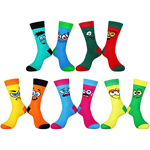 Jeasona 5 Paare Lustige Socken Herren 43-46 Set Lustige Geschenke für Männer Bunte Socken Herren 43-46 Baumwolle Socken Herren 43-46 Lustig Geschenk Socken Herren 43-46 Bunt Motiv Witzige Socken von Jeasona