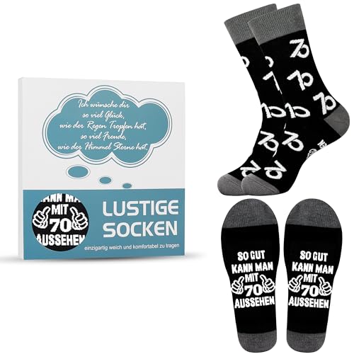 Jeasona 70. Geburtstag Männer Geschenk Socken 70 Geburtstag Mann Lustig 70 Geburtstag Mann Geschenkideen Geschenk zum 70 Geburtstag Mann Vater Lustig Besondere Geschenke zum 70.Geburtstag Mann von Jeasona