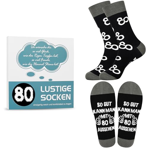 Jeasona 80 Geburtstag Mann Socken Geschenke Zum 80 Geburtstag Mann Lustig Geschenkideen zum 80 Geburtstag Mann Ideen 80 Geburtstag Geschenke Männer von Jeasona