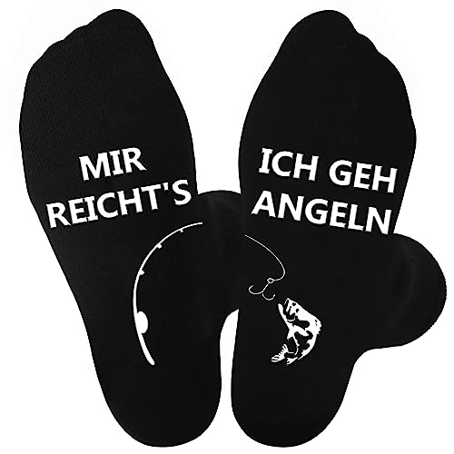 Jeasona Angler Geschenke für Männer Socken 43-46 Geschenke für Angler Männer Geburtstag Angeln Geschenke für Männer Angeln Zubehör Vatertag Geschenk Angler für Papa Opa Weihnachtsgeschenke für Angler von Jeasona