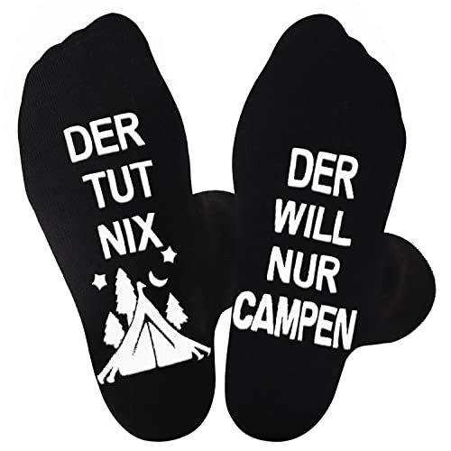 Jeasona Socken Anti-Rutsch Herren 43-46 Camping Zubehör Lustig Geschenke für Männer Wohnmobil für Camper zum Geburtstag von Jeasona