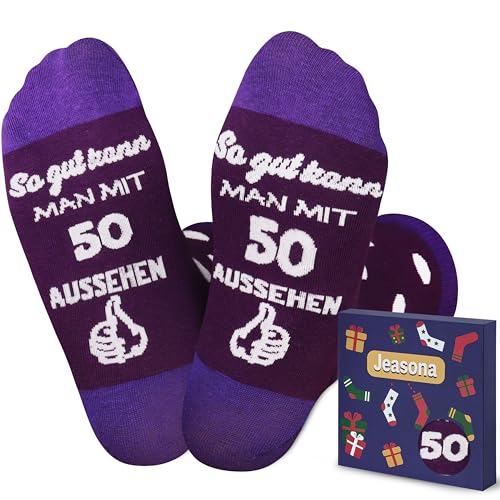 Jeasona Geschenke zum 50 Geburtstag Frau Socks 39-42 Geschenkideen für Frauen Geschenk 50. Geburtstag Frau Frauen Geschenke zum 50 Geschenk Lustig von Jeasona