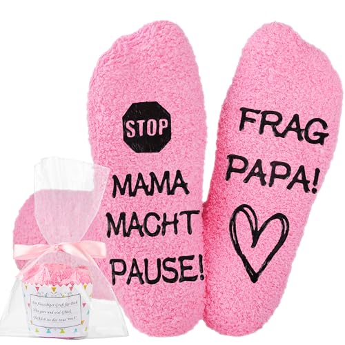 Jeasona Geschenke für Frauen Mama Socken mit Spruch Muttertagsgeschenk Geschenke für Mama Geburtstag Weihnachtsgeschenke von Tochter/Sohn Geburtstagsgeschenk Geschenkideen für die Mutter Beste von Jeasona