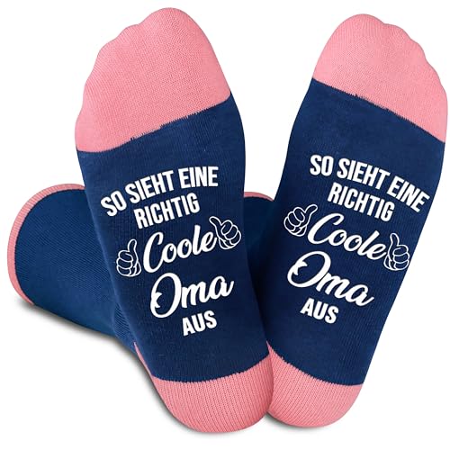 Jeasona Muttertagsgeschenk Oma Socken Rutschfest Oma Geschenk Geburtstag Oma Weihnacht Geschenk Geschenke für Oma Von Enkelkindern Geschenk Oma Personalisiert Geschenk Muttertag Oma Lustig von Jeasona