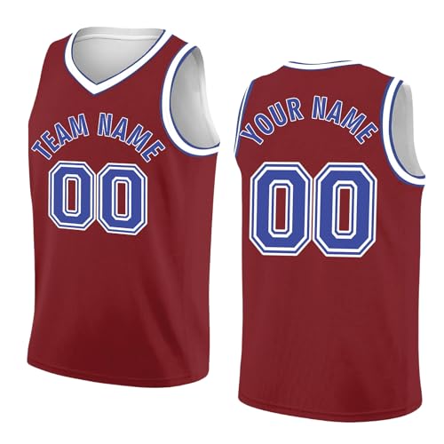 Benutzerdefiniert Basketball Trikot Shirt Erwachsene Basketball Jersey Jeder Name Nummer Team Logo Jungen Männer Personalisierte Basketball Shirt von JeathFea