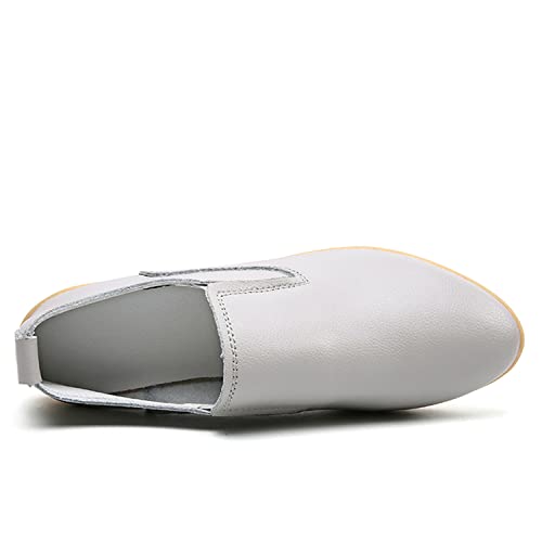 JeathFea Damen Casual Runde Kopf Mokassin Schuhe Bequem Leder Atmungsaktiv Loafers Fahren Outdoor Walking Krankenschwester Atmungsaktiv Fahren Mode Weiche Schuhe JeathFea Damen Casual Runde Kopf Mokassin Schuhe Bequem Leder Atmungsaktiv Loafers Fahren Outdoor Walking Krankenschwester Atmungsaktiv Fahren Mode Weiche Schuhe von JeathFea