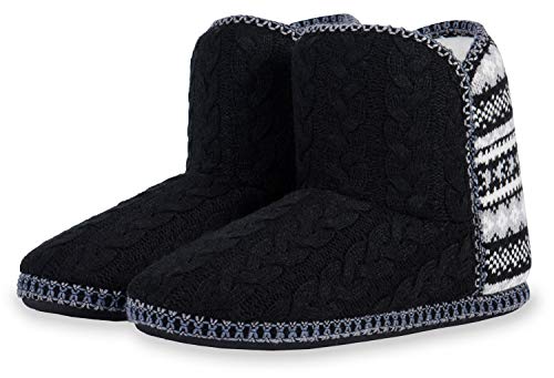 JeathFea Damen Warme Memory Foam Hausschuhe Bequeme Slip-On-Hausschuhe mit Rutschfester Gummisohle im Innen- und Außenbereich von JeathFea