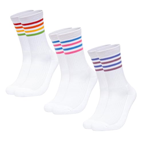 Jeayita Damen Sportsocken 3 Paar Atmungsaktive & bequeme Tennissocken Laufsocken mit Frotteesohle, Größe 35-42 von Jeayita