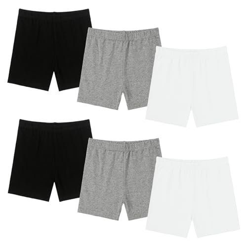 Jeayita Radlerhose Kinder Mädchen Kurze Hose Mädchen Kurze Leggings Hosen Shorts Turnhose Sportleggings Baumwolle Kurz 6 Paar von Jeayita