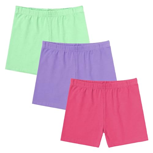 Jeayita Radlerhose Kinder Mädchen Kurze Hosen Mädchen Sporthose Turnhose Sport Shorts Leggings Baumwolle Hose 3 Paar von Jeayita