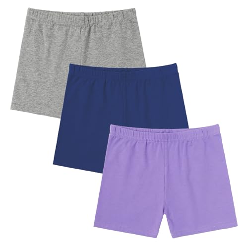 Jeayita Radlerhose Kinder Mädchen Kurze Hosen Mädchen Sporthose Turnhose Sport Shorts Leggings Baumwolle Hose 3 Paar von Jeayita