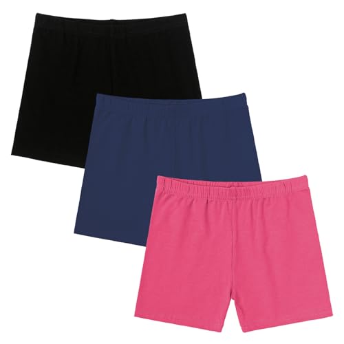 Jeayita Radlerhose Kinder Mädchen Kurze Hosen Mädchen Sporthose Turnhose Sport Shorts Leggings Baumwolle Hose 3 Paar von Jeayita