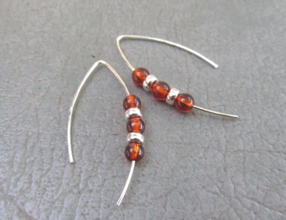 Cognac Amber & Sterling Ohrringe von JebedisJewels