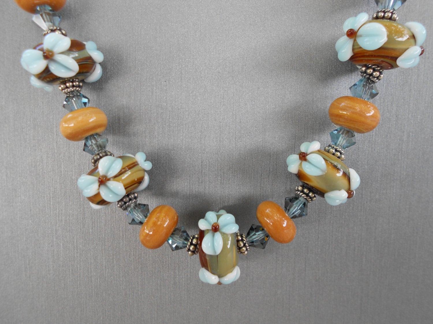 Holz-Nymphe - Murano Glas & Kristall Collier-Set von JebedisJewels