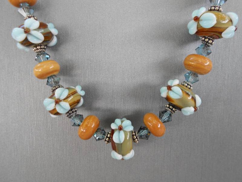 Holz-Nymphe - Murano Glas & Kristall Collier-Set von JebedisJewels