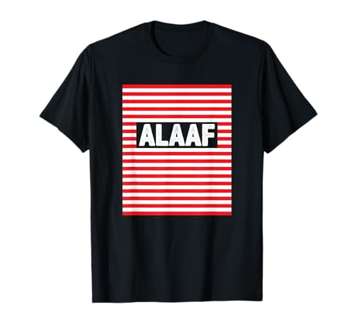 Jecker Gruß zum Karneval Damen, Herren, Unisex Kinder T-Shirt Schwarz Gestreift T-Shirt Klein EU 38 Klein Regulär Karneval-Fans, Männer T-Shirt von Jecker Gruß zum Karneval
