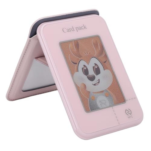 Jectse Magnetkarten -Brieftaschenhalter, Universeller Einstellbarer NFC -Tintenbildschirm Telefon Brieftasche mit 2,7 Zoll Farbbildschirm, App Control DIY -Bilder für 16 15 14 13 Serie von Jectse