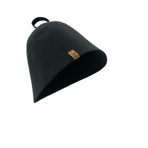 Jedrzejko Saunahut Kappe Wolle Saunaanzug Kopfpflege Wolle (Anthrazit) von Lupsty