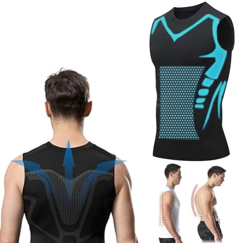 2024 New Ionic Shaping Vest, MENIONIC Tourmaline PostureCorrector Vest (Black,X-Large) von Jeeeun