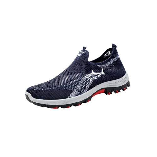 2025 New Cooling Comfort Sneaker for Men, Comfortable Lightweight Breathable Mesh Walking Shoes with Anti Slip Soles (Blue,43) von Jeeeun