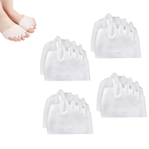 2025 New Silicone Toe Separators for Women, Toe Separators for Women, 4 Pairs Toe Separators for Overlapping Toes Foot Corrector (Transparent) von Jeeeun