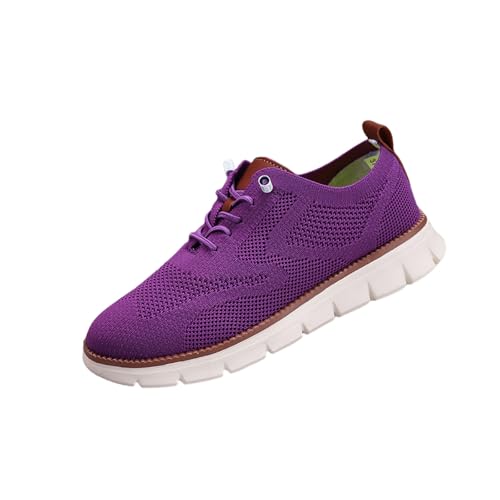 Breeze Shoes Women, Walking Shoes for Women, Lightweight Breathable Comfortable Mesh Dress Sneakers (Purple,36) von Jeeeun