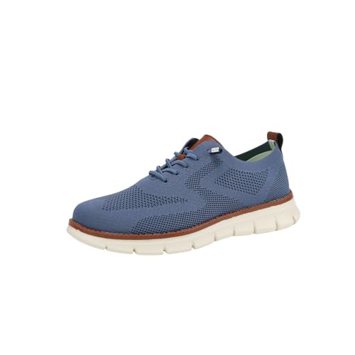Breeze Shoes for Men, 2025 New Breeze Shoes Lightweight Knit Casual Trainers for Business, Walking & Daily Wear (Light Blue and White,43) von Jeeeun