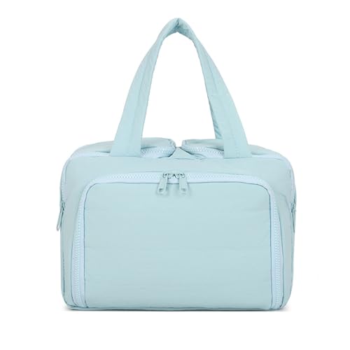 Convely Toiletry Bag Large Capacity Wide-Open, 4-in-1 Lightweight Waterproof Makeup Bag for Women with Dry Wet Separation (Light Blue) von Jeeeun