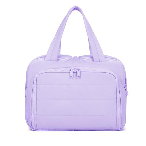 Convely Toiletry Bag Large Capacity Wide-Open, 4-in-1 Lightweight Waterproof Makeup Bag for Women with Dry Wet Separation (Light Purple) von Jeeeun