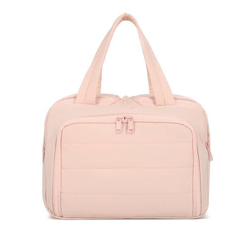 Convely Toiletry Bag Large Capacity Wide-Open, 4-in-1 Lightweight Waterproof Makeup Bag for Women with Dry Wet Separation (Pink) von Jeeeun