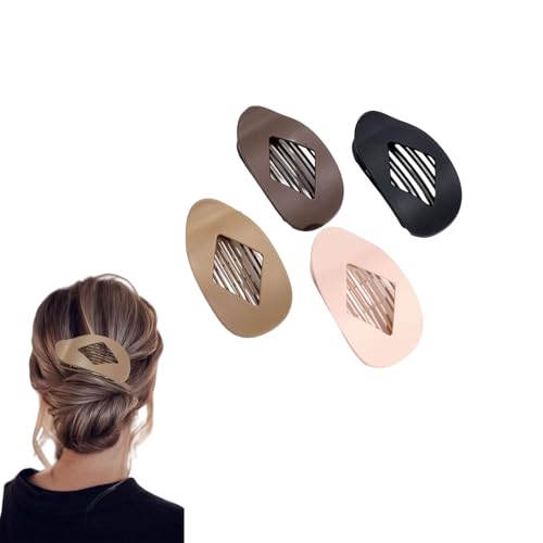 Duckbill Hair Clips for Women, 4/8 Pcs Flat Hair Clips for Thick & Thin Hair, Strong Hold No-Crease Lay Flat Claw Clips, Simple Stylish Barrettes for Daily Use (4pcs) von Jeeeun