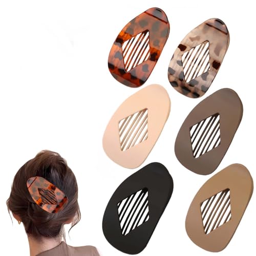 Flat Hair Clips for Women, Curved Design Duckbill Hair Clips for Lying, Driving - Matte Strong Hold Hair Claw Clips for Thin Thick Hair, Hair Accessories for Women and Girls (6PCS) von Jeeeun