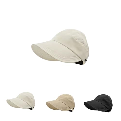 Jeeeun Classupery Outdoor UV Protection Hollow Top Sun Hat – Women’s Wide Brim Breathable Summer Hat (Beige) von Jeeeun