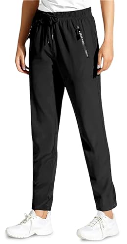 Jeeeun Comfy Fit Pants for Women, Comfyfit Quick Dry Pants, Lightweight Comfyfit with Zip Pockets (Black-Straight*1pcs,M) von Jeeeun