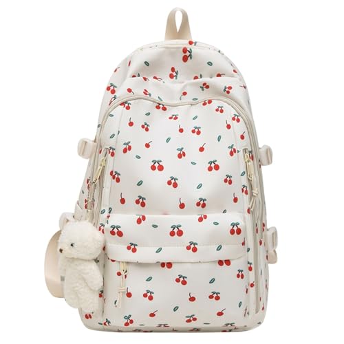 Jeeeun Coquette Backpack, Cherry Backpack for Girls - Cute Kawaii School Backpacks, Teens Daypack (Cherry) von Jeeeun