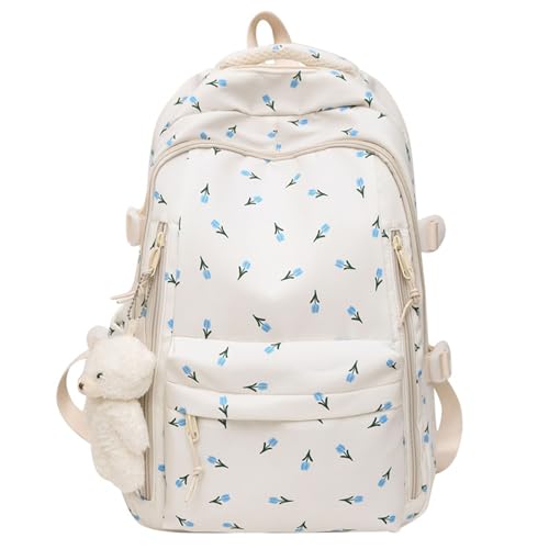 Jeeeun Coquette Backpack, Cherry Backpack for Girls - Cute Kawaii School Backpacks, Teens Daypack (Orchid) von Jeeeun