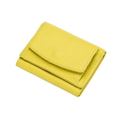 Jeeeun Houtangduty Mini Wallet for Women & Men - RFID Blocking Slim Compact Wallet with Card Holder and Coin Pocket (4 Cards Capacity) (Lemon Yellow) von Jeeeun