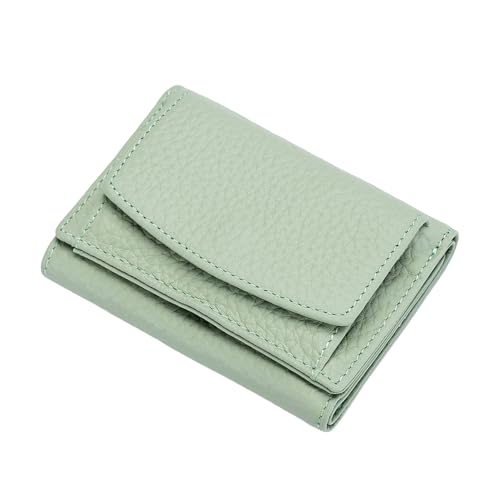 Jeeeun Houtangduty Mini Wallet for Women & Men - RFID Blocking Slim Compact Wallet with Card Holder and Coin Pocket (4 Cards Capacity) (Light Green) von Jeeeun