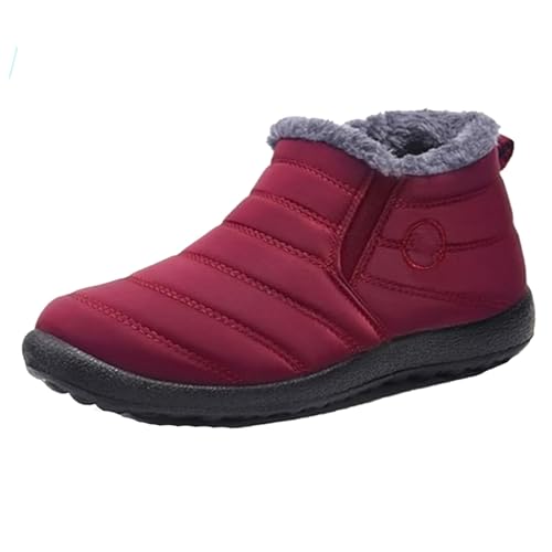 Jeeeun Indicativey Waterproof Snow Boot, 2024 New Indicativey Snow Boots Ankle Non-slip Winter Booties (red,39) von Jeeeun