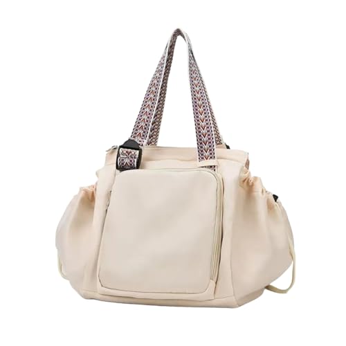 Jeeeun Transformable Cradle Diaper Bag, Versatile Large Capacity Handbag, Lightweight Fold-out Cradle for Travel (Beige) von Jeeeun
